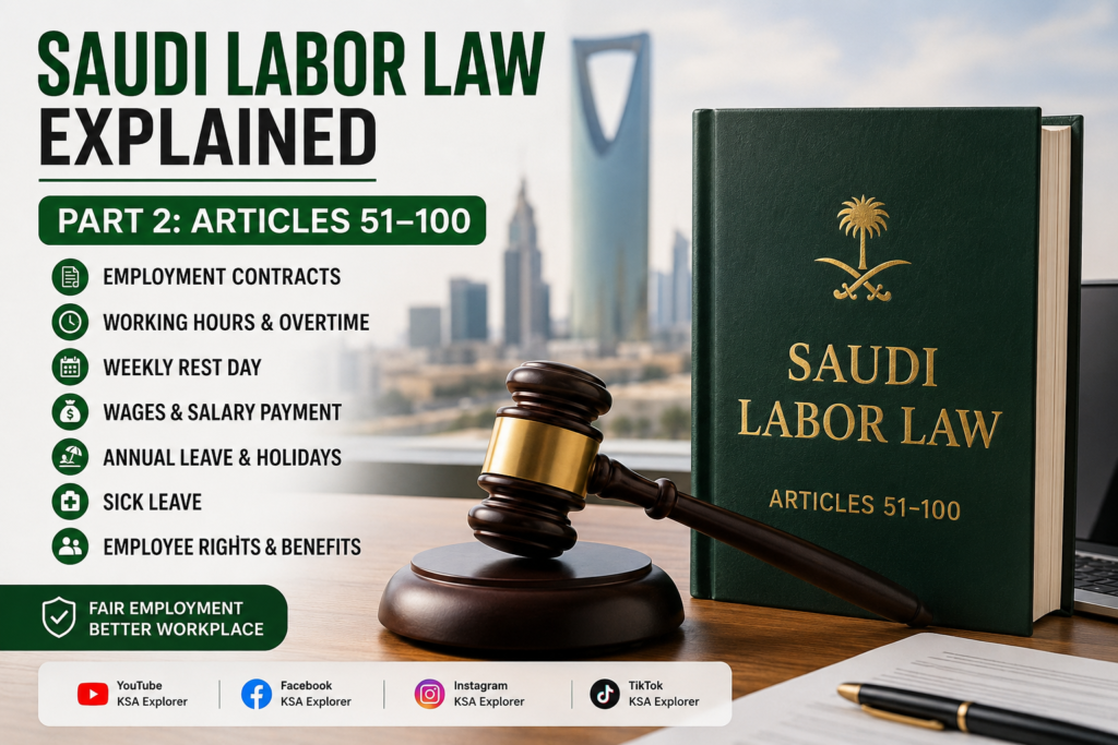 Saudi Labor Law Explained (2026 Guide) – Part 2: Articles 51–100 187dc138 ad06 46c4 b33e 36fa821f2e4c 1
