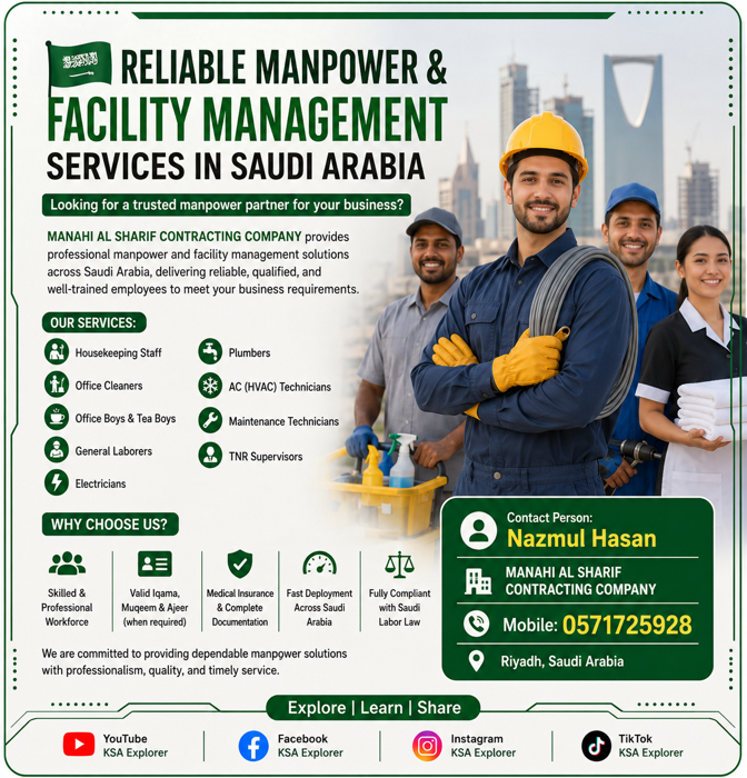 MANAHI AL SHARIF CONTRACTING COMPANY Provides Professional Manpower & Facility Management Services Across Saudi Arabia cab8a161 135d 4d89 83e2 22ff95ffe2aa 1